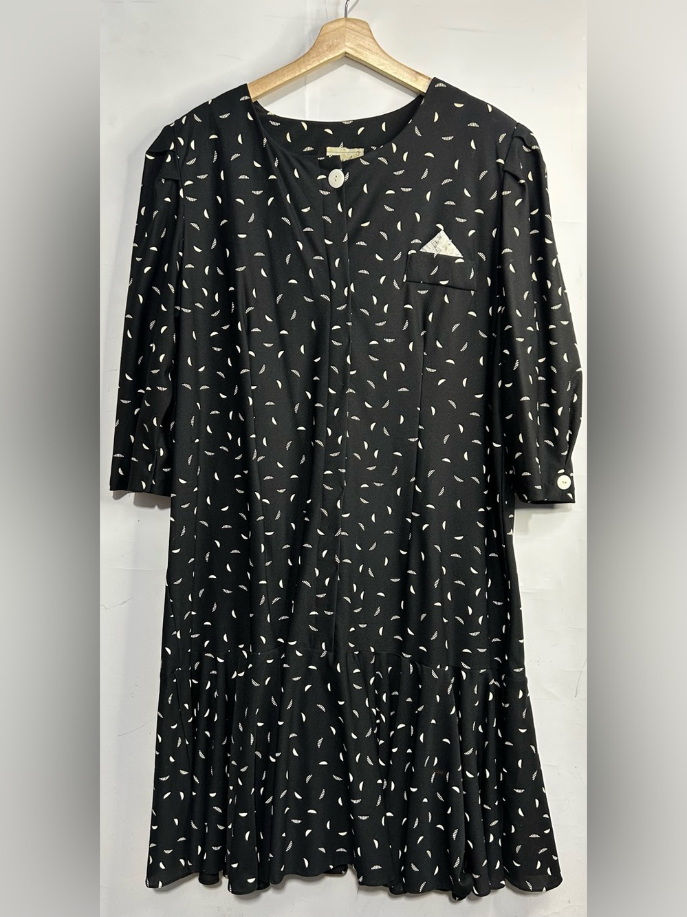 Risa Ann VTG‎ 70's-80's Black Dress Size 24 1/2